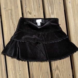 Suede skirt black